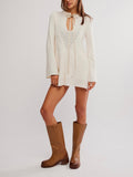 Bali Old Flame Sweater Dress in Ivory