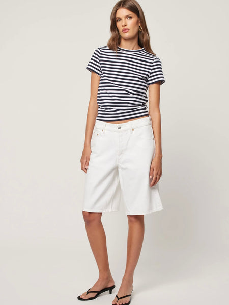 Paros Tee in Navy Stripe