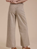 Mixed Feelings Stripe Pants in Brown