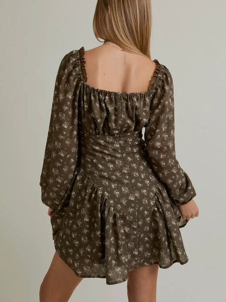 In The Details Mini Dress in Olive