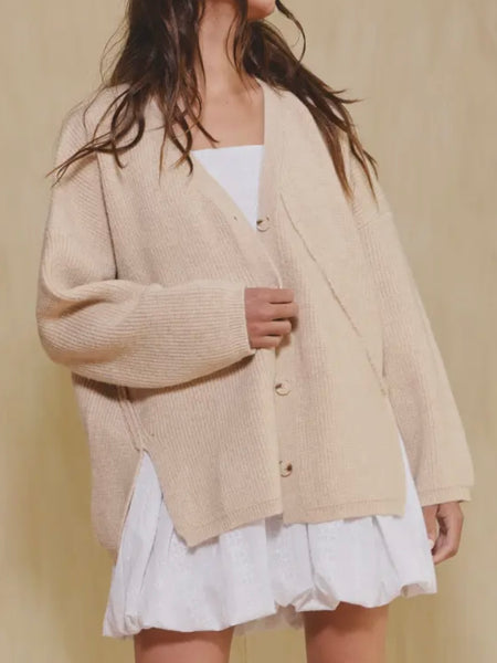 Latte Loving Cardi in Taupe