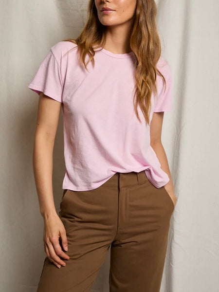 Harley Boxy Crew Tee in Sugar Pink