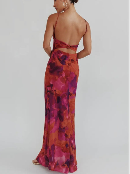 Harvest Moon Maxi Dress in Dark Rose
