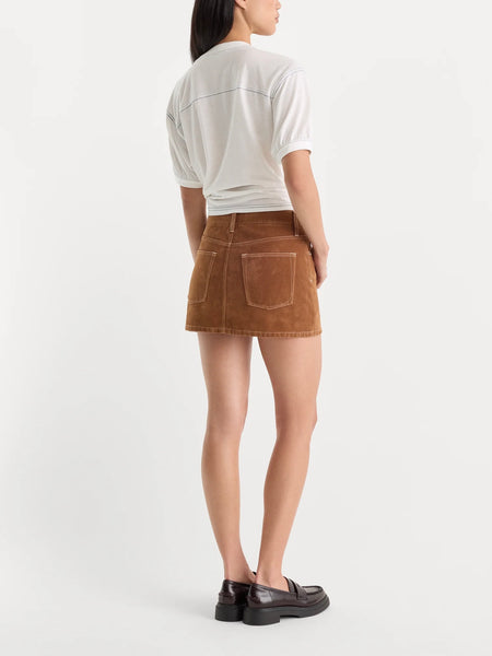 The Better Than Suede Mini Skirt in Cafe Clay