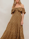 Give It A Whirl Dress in Natural