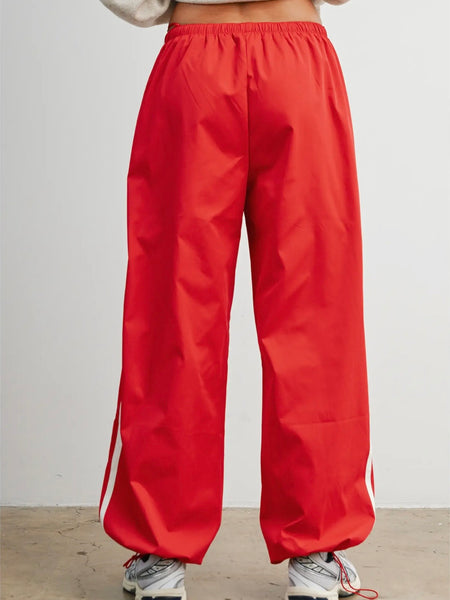Down To Earth Stripe Pant in Red