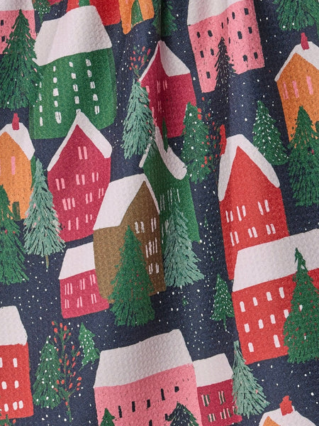Alpine Village Tea Towel