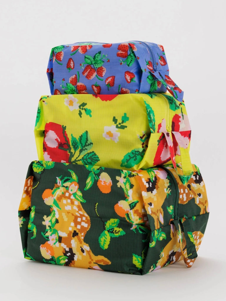 3D Zip Set in Needlepoint Fruit
