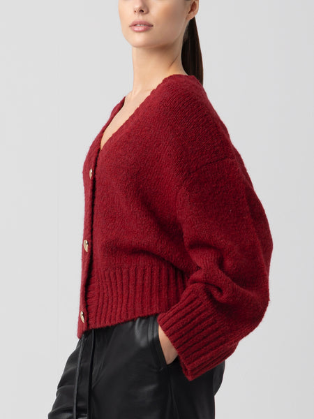 Crimson Crest Sweater in Red