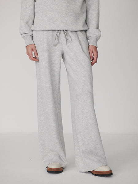 The Extra Wide Leg Pant 29.5 in Light Grey Marl