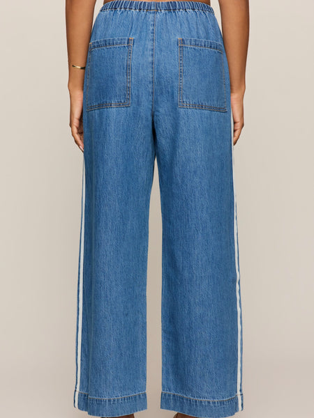 The Sidelines Denim Track Pant in Dreamstate
