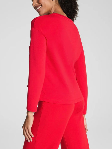 AirEssentials Relaxed Long Sleeve Top in Spanx Red