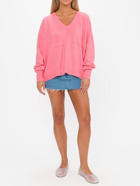 Anything Goes Sweater in Coral Knit