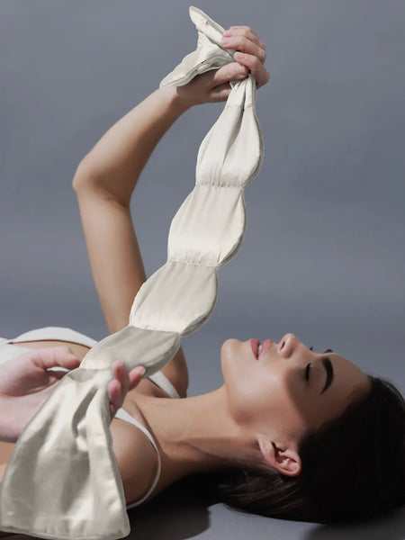 Silk Weighted Sleep Mask in Pearl