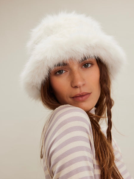 Ice Queen Bucket Hat in Ivory
