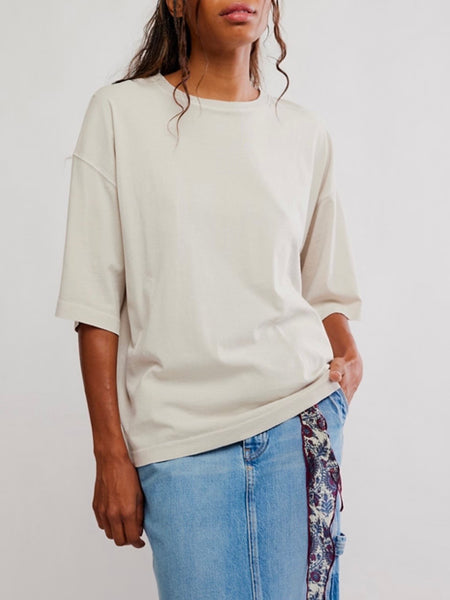WTF Perfect Oversized Tee in Morning Oat