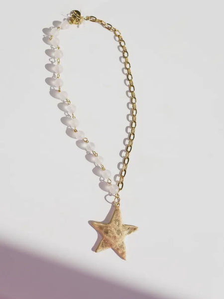 Starry Beaded Chain Necklace