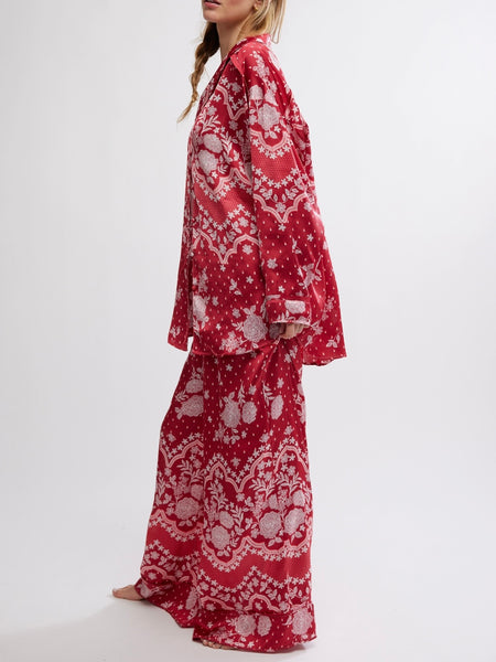 Dreamy Days Pajama Set in Cherry Combo