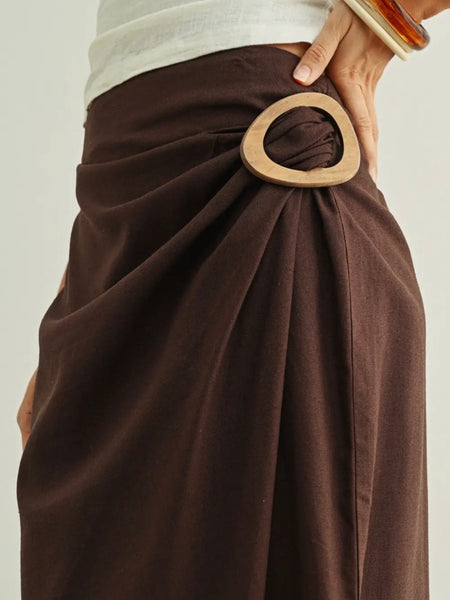 That's A Wrap Skirt in Brown