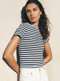 Paros Tee in Navy Stripe