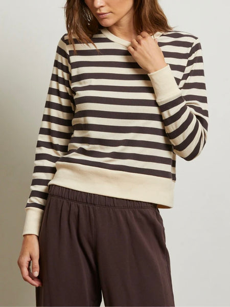 Stef Stripe Luxe Rib Long Sleeve in Mocha