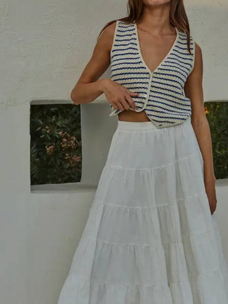 Vested Interest Stripe Top in Blue