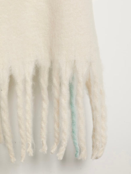 Winter Chill Blanket Scarf in Ivory