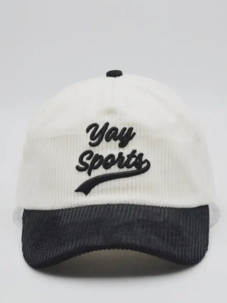 Yay Sports Cord Truckers Hat in Black