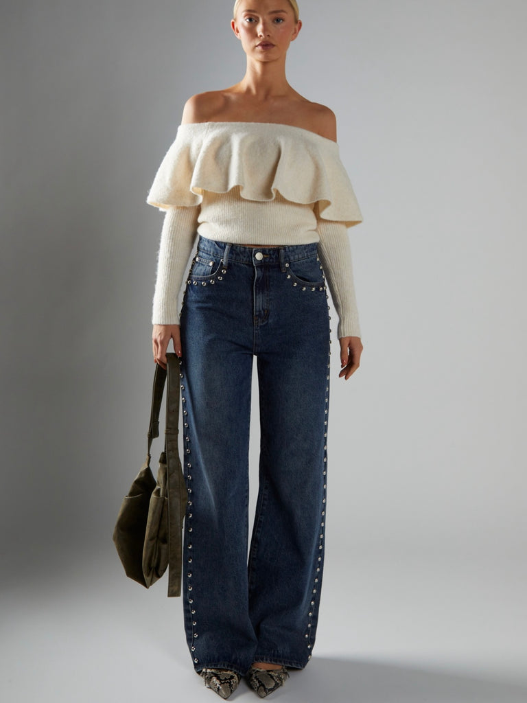 Dust Your Shoulders Off Knit in Cream
