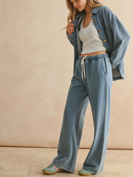 Denim Does Comfy Pant in Blue