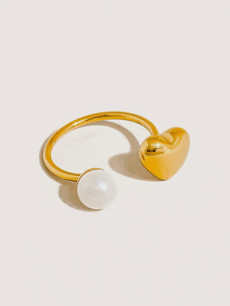 Denali Pearl Heart Ring