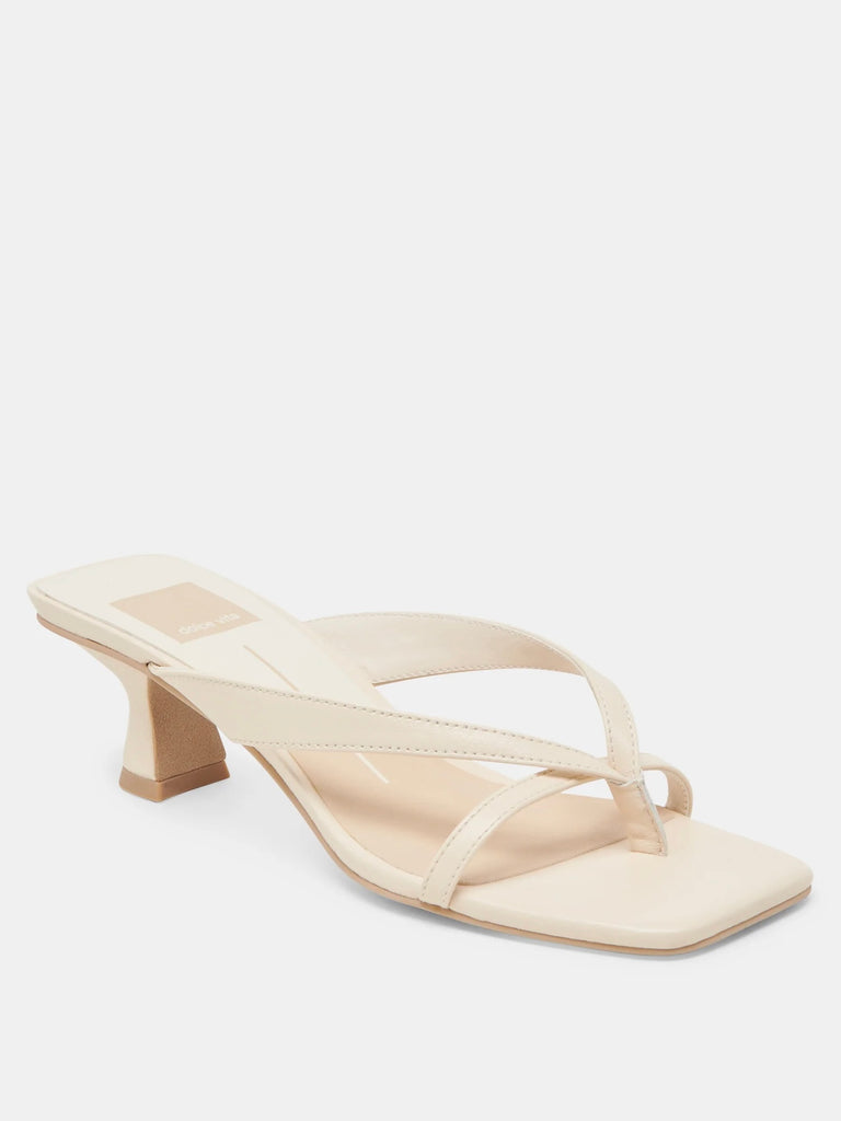 Brevel Heeled Sandal in Bone