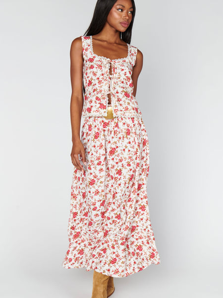 Adrianna Maxi Skirt in Southern Roses