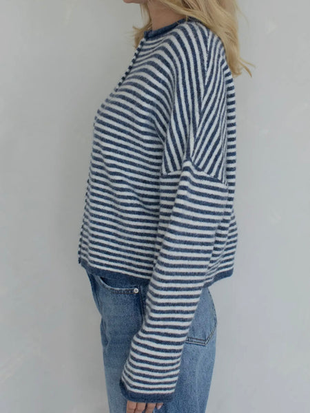 Piper Cardigan in Denim Stripe