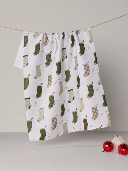 Stocking Medley Tea Towel