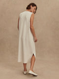 Beatrice Midi Dress in Ivory Marl