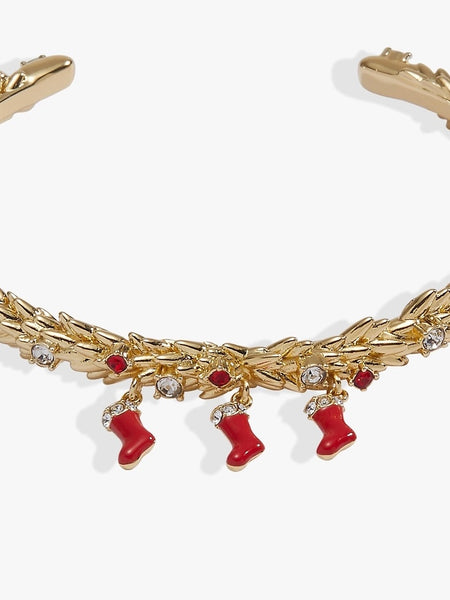 Stocking Up On Holiday Cheer Cuff Bracelet