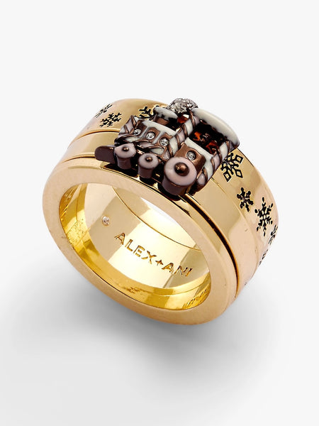 Gingerbread Train Fidget Ring