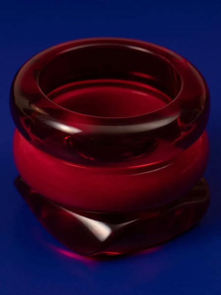 The Formentera Bangle Set in Red