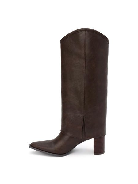 Walker Foldover Boot in Coffee