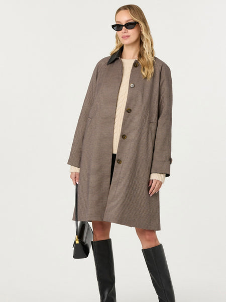 Raiden Coat in Brown Plaid