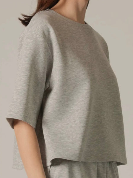 Hazel Overlap Back Top in Grey