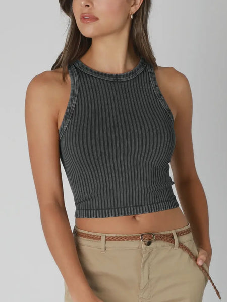 Vintage Vibes Tank in Vintage Black