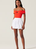 Telayna Top in Orange Red
