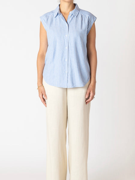 Stripes Are Nice Top in Chambray & White