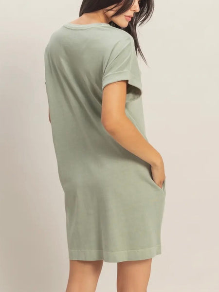 When's Tee Time Mini Dress in Sage