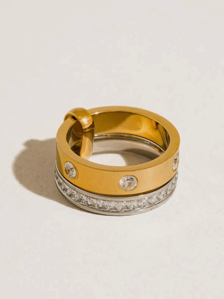 Greyson Two Tone Band Ring