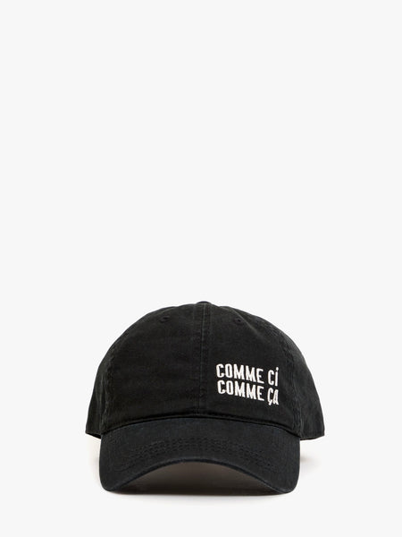Baseball Hat in Black Comme Ci Comme Ca