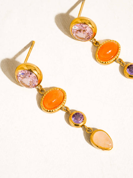 Évisa Drop Earrings in Pink
