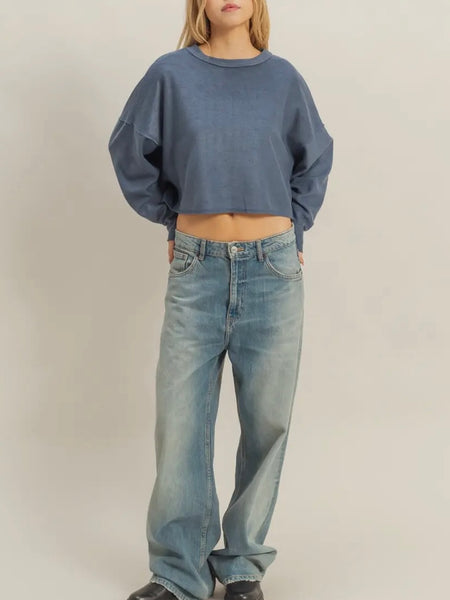 Keep It Casual Sweatshirt in Midnight Blue